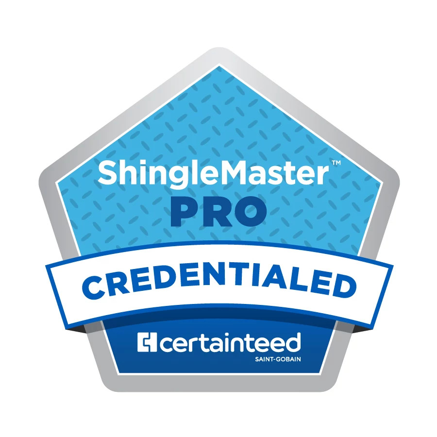CertainTeed ShingleMaster PRO credentialed contractor badge